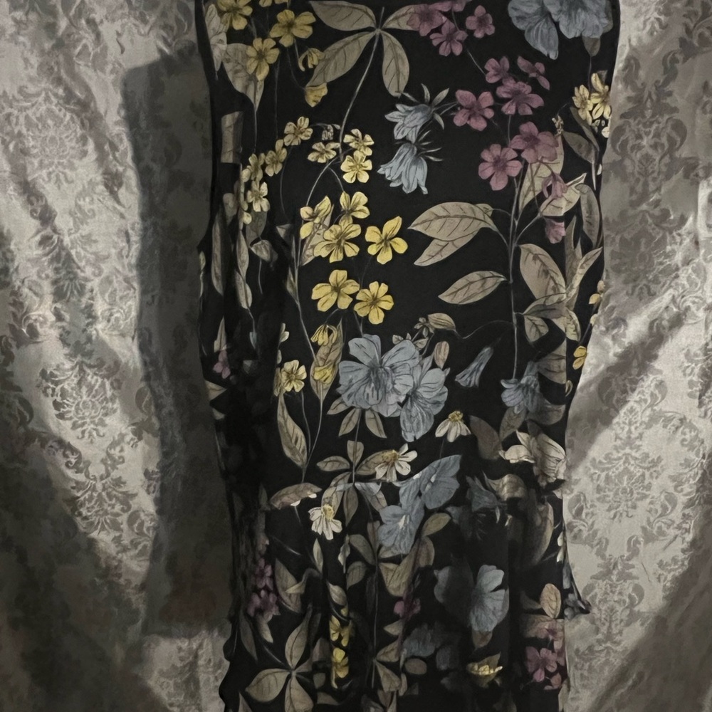 Vince Camuto Black Floral Blouse